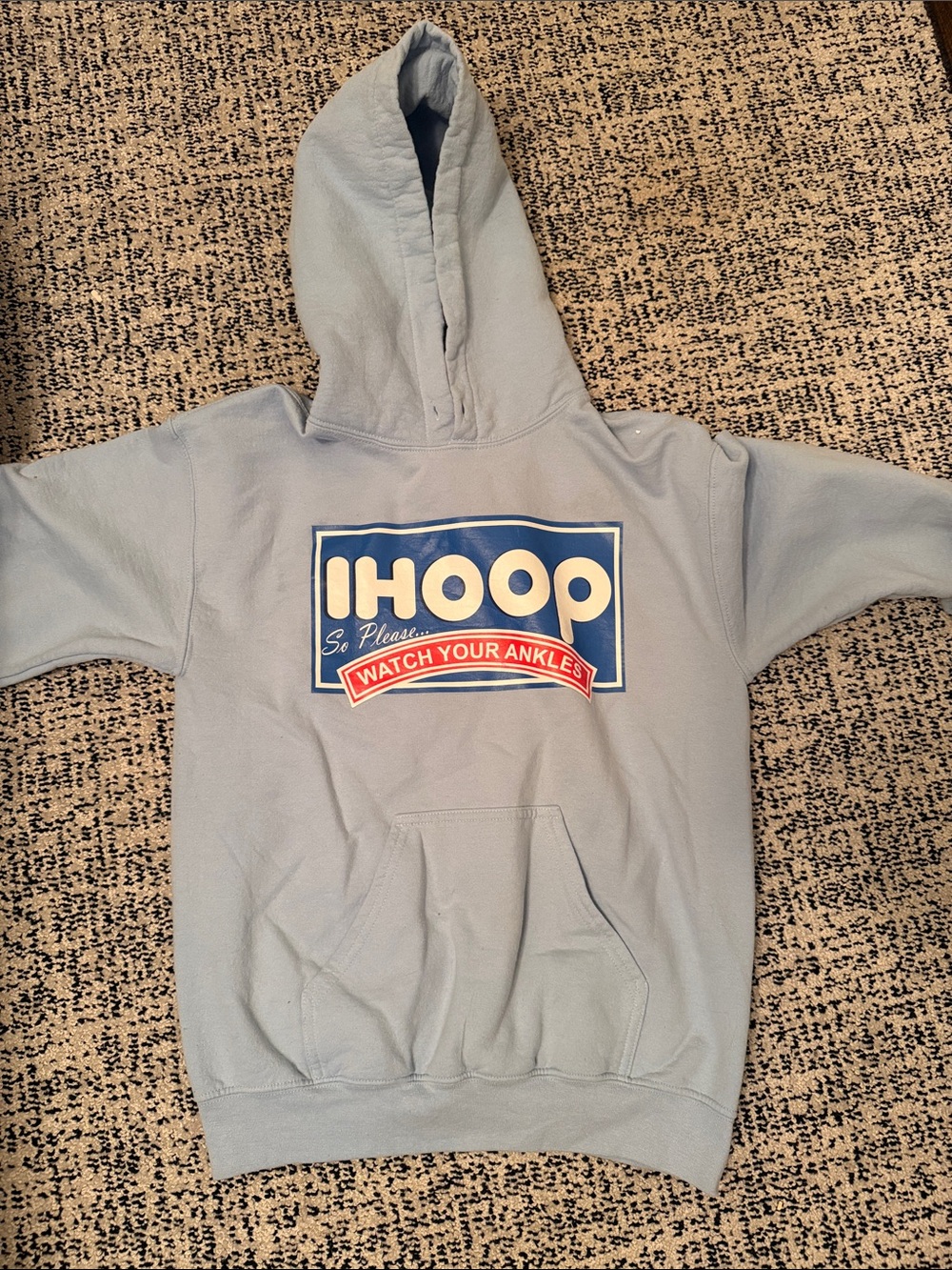 iHoop Graphic Hoodie in Light Blue